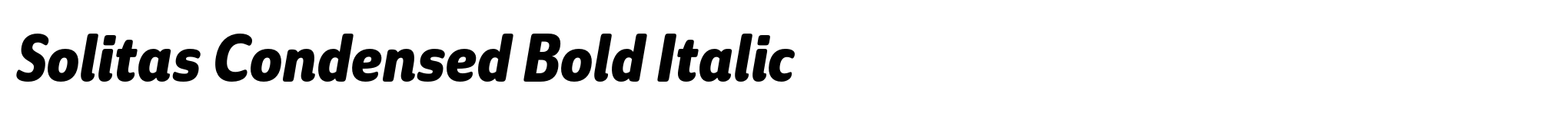 Solitas Condensed Bold Italic image